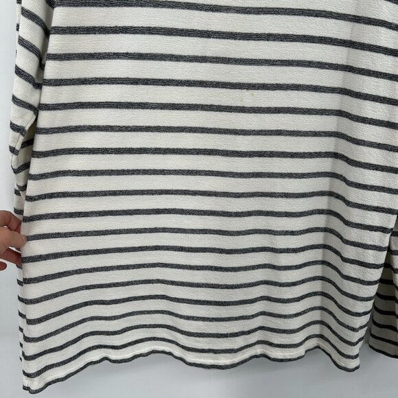 SCOTCH & SODA *Flawed* Men's Gray White Striped Long Sleeve Henley Shirt Size XL - Picture 9 of 9